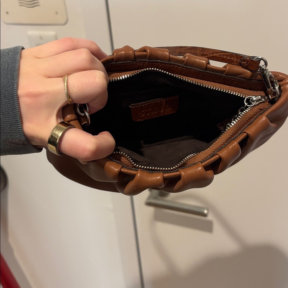 STAUD Tan Leather Shoulder Bag - Picture 3 of 3